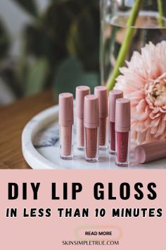 lip gloss diy homemade Homemade Lip Gloss Recipe, Lip Gloss At Home, Diy Skincare Routine, Naturally Plump Lips, Lip Gloss Diy Recipes, Organic Lip Balm Recipe, Dry Lips Remedy, Diy Natural Deodorant, Lip Gloss Recipe