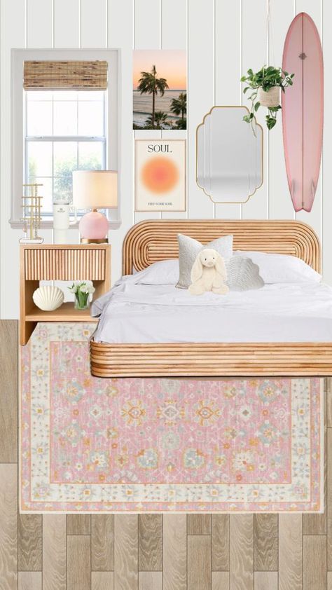 Check out lakynsho25's Shuffles Blair Bedroom, California Bedroom, Beachy Room Decor, Summer Room Decor, Dream Bedrooms, Apartment Vibes, College House, Beachy Room, Dorm Inspo