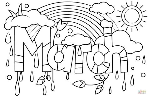 March Coloring Pages, Free Spring Coloring Pages, Coloring Pages Preschool, March Colors, Coloring Pages Ideas, Coloring Pages Nature, March Activities, Spring Coloring Pages, Coloring Sheets For Kids