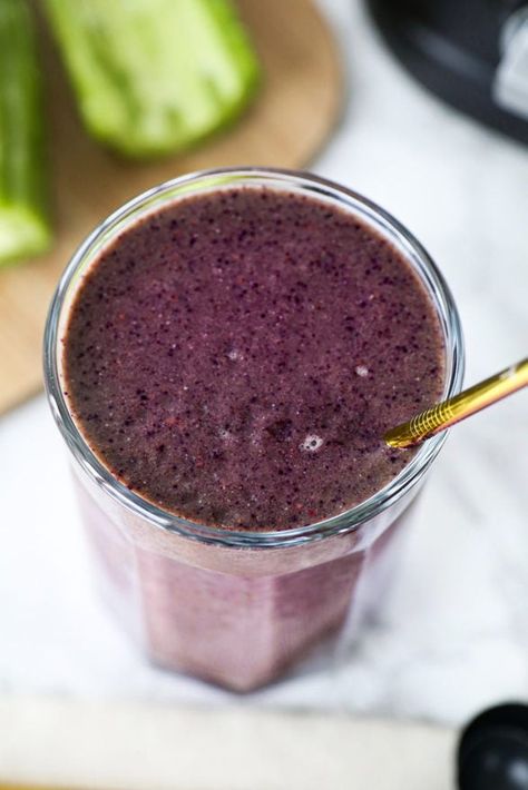 Gut Soothing Bitter Melon Smoothie - Pickled Plum Food And Drinks Gut Drink, Inflammation Smoothie, Blueberry Kale Smoothie, Melon Smoothie, Health Smoothie Recipes, Healthy Green Smoothies, Smoothie Packs, Bitter Melon, Bitter Gourd