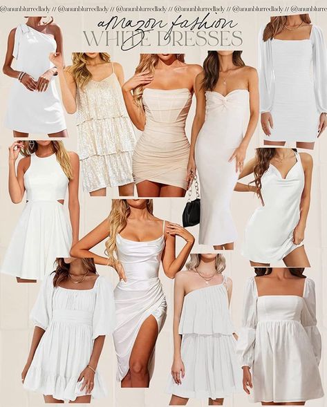 Gorgeous amazon white dresses that are perfect for the bride to be or for graduation or any summer event! #Founditonamazon #amazonfashion #inspire, amazon fashion finds, spring dresses, vacation outfits, ootd, bridal shower dress, graduation dress Dresses Vacation, Amazon Fashion Finds, Dress Graduation, Amazon Dresses, Bridal Shower Dress, White Dresses, Summer Events, Bride To Be, Vacation Outfits