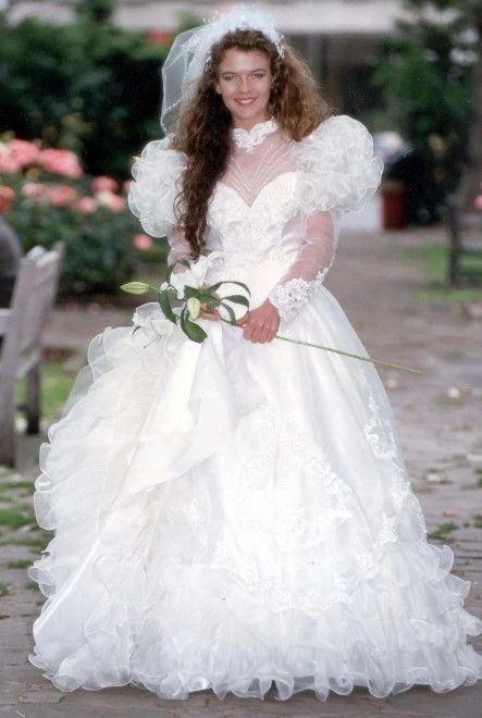 Wedding Dress 80s, Wedding Dresses 80s, 80s Wedding Dress, Ugly Wedding Dress, 1980s Wedding Dress, 90s Wedding Dress, 90s Wedding, 1980s Wedding, Vintage Bridal Fashion