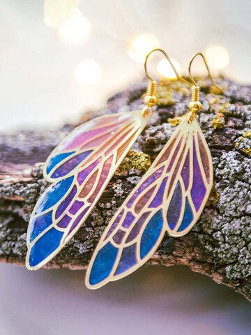 I found this amazing Colorful Wings Women Earrings Gradient Butterfly Wings Pendant Earrings with US$5.99,and 14 days return or refund guarantee protect to us. --Newchic Fairy Wing Earrings, L'art Du Vitrail, Fairy Earrings, Wedding Bride Jewelry, Butterfly Wing Earrings, Butterfly Wing, Alloy Earrings, Butterfly Jewelry, Fairy Wings