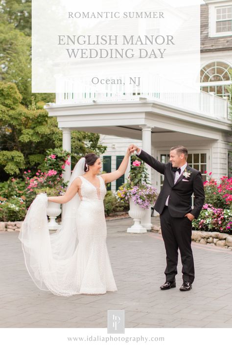 summer English Manor wedding day photographed by Idalia Photography | Romantic summer wedding at The English Manor in Ocean, NJ photographed by New Jersey wedding photographer Idalia Photography. See more ideas for a classic wedding day here! #IdaliaPhotography #EnglishManorWedding #ClassicWedding Wedding Ocean, Romantic Summer Wedding, Ny Wedding Venues, Pa Wedding Venues, Nj Wedding Venues, Pronovias Wedding Dress, Romantic Summer, English Manor, Bella Bridesmaid