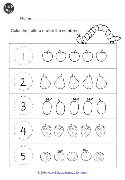 Caterpillar Numbers, Caterpillar Counting, Very Hungry Caterpillar Printables, Counting Caterpillar, Caterpillar Preschool, The Very Hungry Caterpillar Activities, Hungry Caterpillar Craft, Counting Worksheet, Hungry Caterpillar Activities