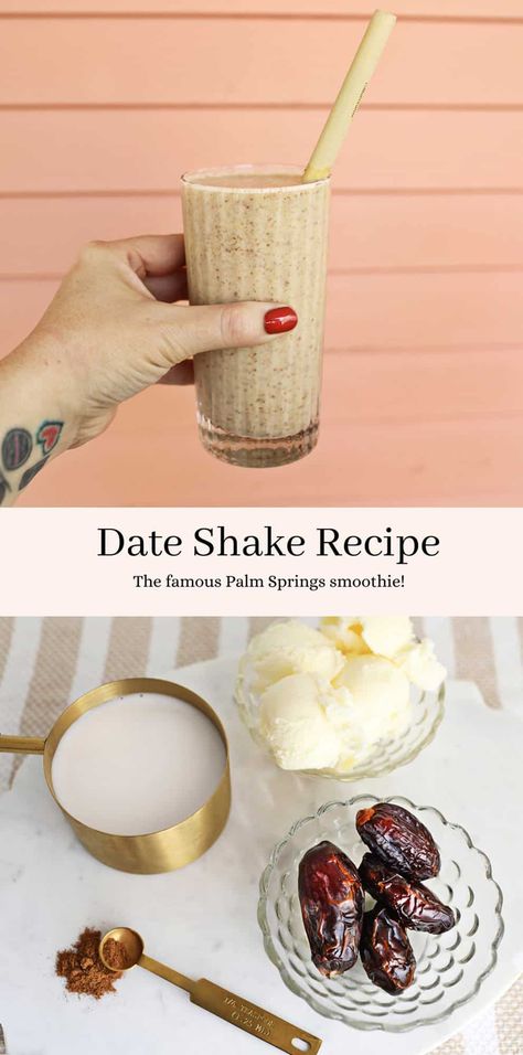 Date Shake Dates Shake Recipe, Date Shake Recipe Healthy, Date Shake Recipe, Date Shake, Shake Recipes Healthy, Vanilla Frozen Yogurt, Alkaline Vegan, Sweet Smoothies, Delish Desserts