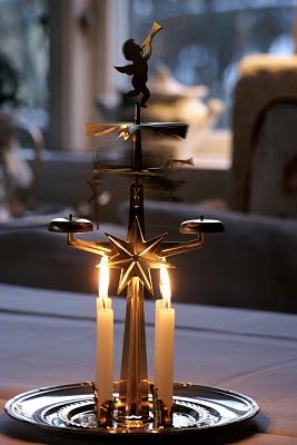 swedish candle holder/mobile. (the heat of the flame turns the mobile and makes it chime.) Swedish Candle, Swedish Christmas, Christmas Feeling, Nordic Christmas, Christmas Time Is Here, Old Fashioned Christmas, Christmas Past, Christmas Mood, Christmas Joy