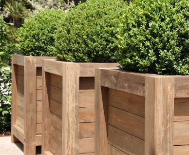 Timber Planters, Vegetable Planters, Wood Pots, Pallet Planter, Areas Verdes, Gravel Garden, Garden Containers, Wooden Planters, Wood Planters