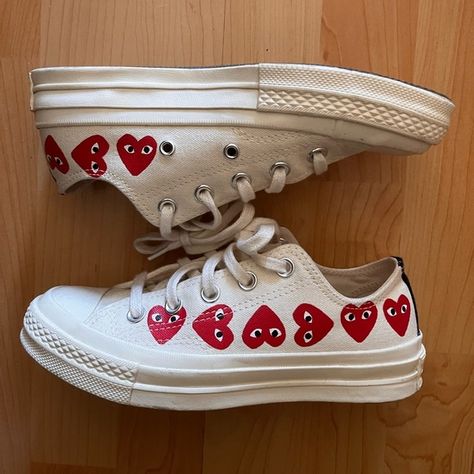 Comme Des Garçons Converse Converse Chuck Taylor Lugged, Chuck Taylor Lugged, Cream Converse, Chuck Taylor Shoes, White Slip On Sneakers, White High Top Converse, Black And White Converse, Comme Des Garcons Converse, Grey Converse