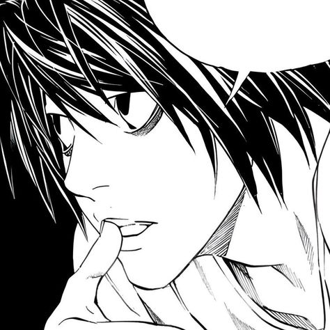 Note Icon, L Icon, L Lawliet, A Man, White, Black