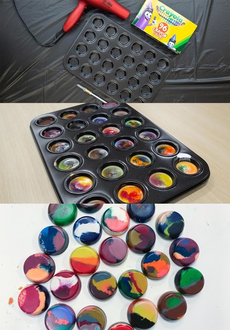 5 Melted Crayon Art Ideas for Broken Crayons - BJU Press Blog Resin Coasters With Crayons, Hot Glue Crayon Art, Crayon Art Melted Ideas, Melt Crayons In Oven, Melted Crayons In Molds, Crayon Melting Art Ideas, Crayon Wax Art, Crayon Art Projects For Kids, Melted Crayons Art