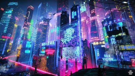 Kota Masa Depan, Cityscape Wallpaper, Neon Cyberpunk, 2k Wallpaper, Neon City, Computer Wallpaper Desktop Wallpapers, Pc Wallpapers, City At Night, Desktop Wallpaper Art