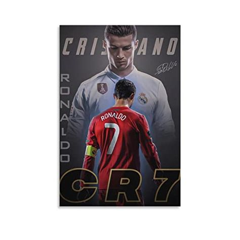 Ronaldo Room Decor, Cristiano Ronaldo Poster, Ronaldo Poster, Deco Mural, Cr7 Football, Art Football, Football Wall Art, Wall Art For Bedroom, Art Top