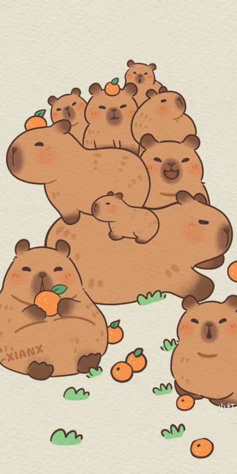 Cute Capybara Wallpaper 4K for Iphone, Ipad, Laptop, PC Baby Capybara, Cute Easy Doodles, Cute Animal Drawings Kawaii, Cute Doodles Drawings, Dessin Adorable, Cute Easy Drawings, Cute Little Drawings, Kawaii Wallpaper, Simple Doodles