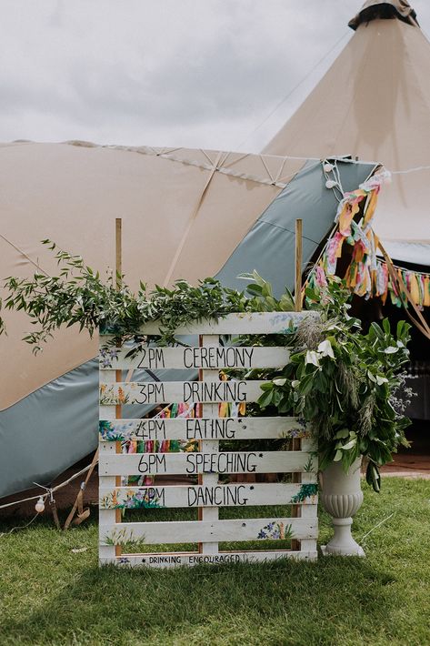 Tipi Wedding Decor, Festival Style Wedding, Festival Themed Wedding, Painted Florals, Indie Wedding, Tipi Wedding, Wedding Set Up, The Big One, Relaxed Wedding