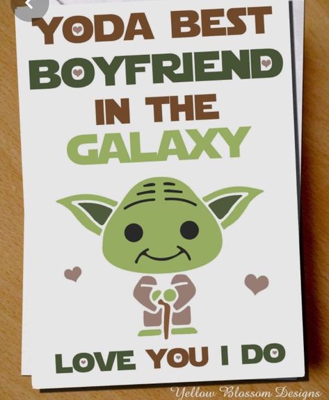 Christmas Cards For Boyfriend, Star Wars Valentines, Star Wars Cards, Punny Cards, Star Wars Crafts, Handmade Gifts For Boyfriend, Star Wars Love, Funny Anniversary Cards, Birthday Cards For Boyfriend