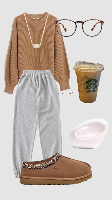 Cute fall outfit!! Cute Lazy Day Outfits For Fall, Pj Outfit For School, Cute Comfy Outfits For Fall, Comfy Outfits For Fall, Monday Outfits For School, Comfy Fall Outfits Lazy Days, Cute Casual Fall Outfits, Lazy Fall Outfits, Fall Outfits Comfy