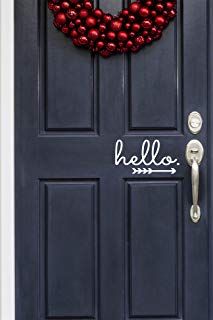 Amazon.ca: hello decal Vinyl Door Decal, Vinyl Door, Front Door Decal, Vinyl Doors, Door Decals, Custom Vinyl Decal, Decal Design, Custom Vinyl, Vinyl Lettering