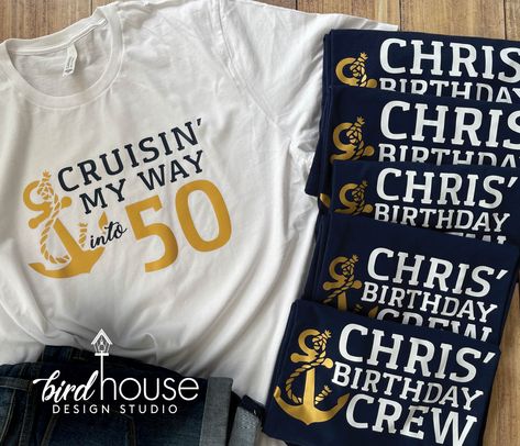 Cruise Birthday Crew Personalized Group Shirts, cute matching tees for cruising, anniversary, celebrate 50th Birthday Cruise Shirts For Group, Birthday Cruise Tshirt Ideas, 50th Birthday Cruise Ideas, 60th Birthday Shirts For Group, 60th Birthday Cruise Shirts, Cruise Birthday Shirts, 50th Birthday Cruise Shirts, Cruise Birthday Ideas, Family Cruise Outfits