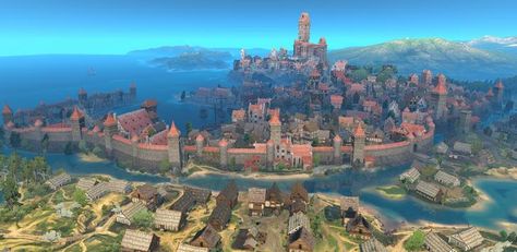 Novigrad (Witcher 3: Wild Hunt video game) Novigrad Witcher, Witcher Art, Witcher 3 Wild Hunt, Location Inspiration, Port City, Scenery Background, Witcher 3, Wild Hunt, Fantasy House