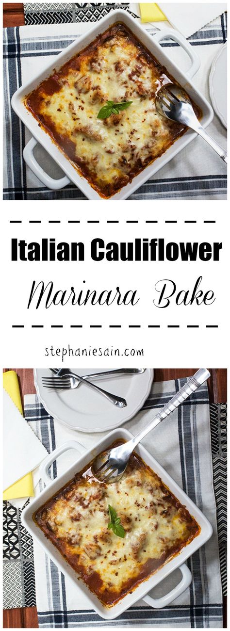 Pasta Recipes Marinara, Cauliflower Marinara, Italian Cauliflower, Bake Apples, Italian Dishes Recipes, Autumn Dinners, Veggie Casseroles, Meal Vegetarian, Casserole Dinners