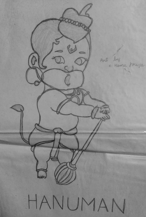 Baal Hanuman, Hanuman Sketch, Bal Hanuman, Line Illustration, Line Art Drawings, Line Drawing, Drawing Sketches, Vault Boy, Line Art