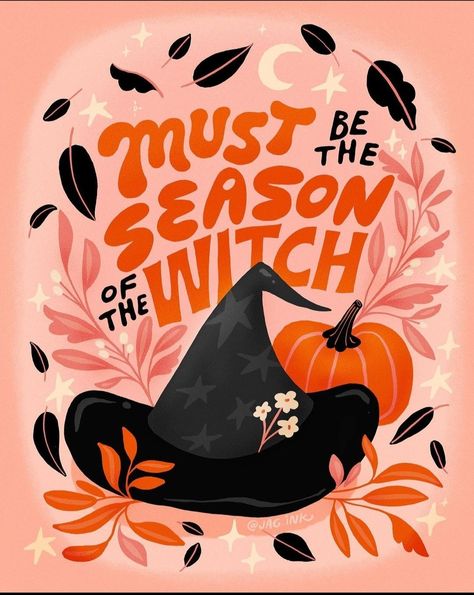 @jaginkstudio Witchy September, Fall Graphic Design, Steal Your Joy, Georgia State University, Witchy Wallpaper, Georgia State, Halloween Illustration, Halloween Inspo, Season Of The Witch