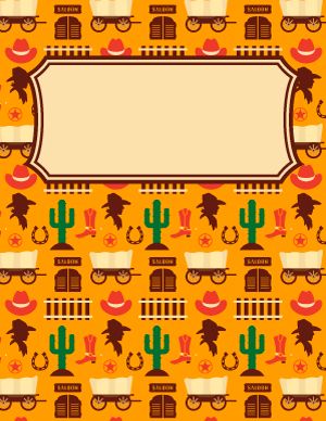 Western Binder Cover Binder Tabs, Free Download Printables, Binder Cover Templates, Binder Covers Printable, Craft Papers, Night Movie, Paper Folder, Binder Cover, Cover Templates