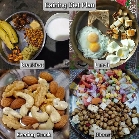 Indian Protein Diet Plan, Bulk Diet, Healthy High Calorie Foods, Weight Gain Diet Plan, Gain Meals, Gain Weight Smoothie, Bhurji Recipe, Tornado Potato, Healthy Weight Gain Foods