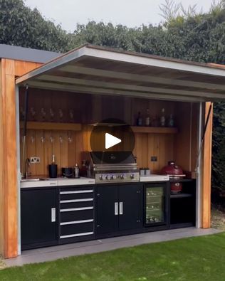 Enclosed Barbecue Are Doors, Barbecue Covered Area, Covered Barbecue Areas Outdoor, Covered Deck Bbq Area, Outside Bbq Area Ideas, Barbecue Islands Outdoor Kitchens, Back Yard Bbq Ideas Grill Area Patio, Bbq Huts Garden, Covered Bbq Area Ideas Outdoor