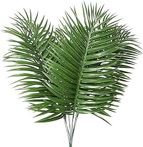 Artificial Palm Tree Leaves Tropical Plants Faux Fake Palm Frond Plant Artificial Plants Greenery Flowers for Home Kitchen Party Arrangement Wedding Decorations(Pack of 12) Greenery Flowers, Flowers For Home, Kitchen Party, Palm Tree Leaves, Palm Fronds, Tree Leaves, Tropical Plants, Palm Leaves, Artificial Plants