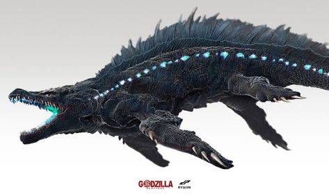 Demon Dragon, Beast Creature, Creature Artwork, Sea Monster, Giant Monsters, Fantasy Beasts, Monster Concept Art, Alien Creatures, Dinosaur Art