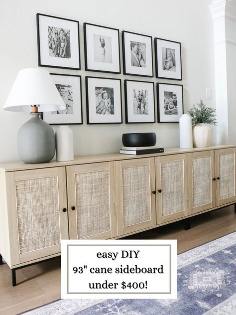 Sideboard Styles, Deco Buffet, Sideboard Decor, Sideboards Living Room, Dining Room Sideboard, Living Room Console, Living Room Cabinets, Living Room Storage, Living Room Inspo