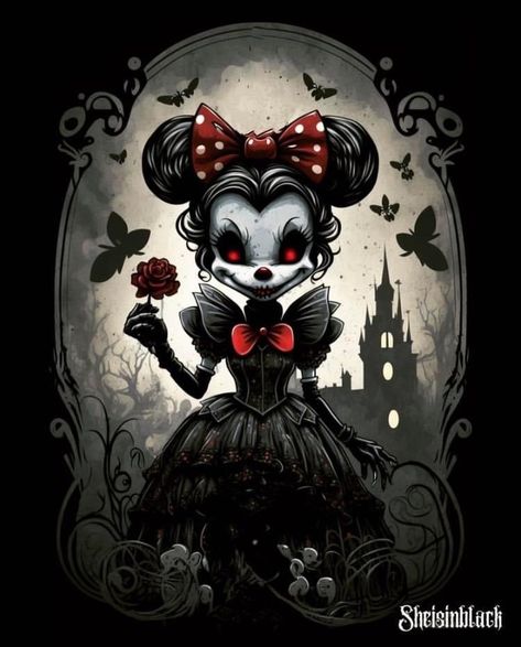 Dark Disney Wallpaper, Halloween Images Creepy, Dark Disney Drawings, Gothic Disney, Horror Disney, Bad Disney, Scary Disney, Evil Cartoon Characters, Dark Disney Tattoo