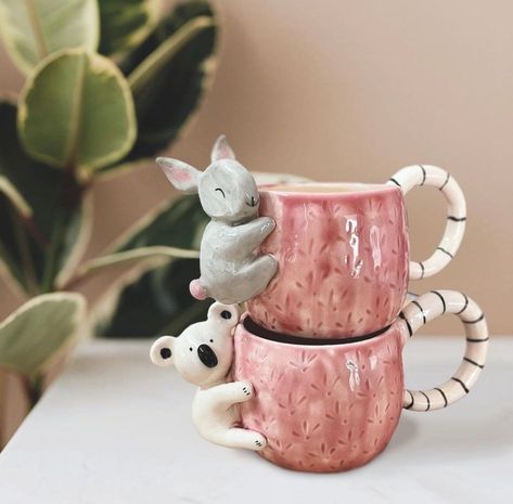 tea cup design Ceramic Mug Set, Tea Cup Design, Ceramics Pottery Bowls, Pink Mug, Double Espresso, Animal Mugs, Diy Paper Crafts Decoration, Pottery Crafts, Ceramic Animals