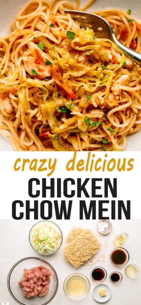 Best Chow Mein Recipe, Low Mein Recipe, Best Chicken Chow Mein Recipe, Easy Chicken Chow Mein Recipe, Easy Chicken Chow Mein, Chicken Chow Mein Recipe Easy, Chow Mein Sauce, Homemade Chow Mein, Chicken Chow Mein Recipe