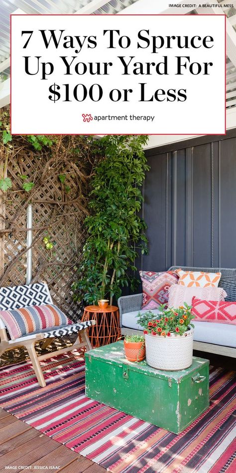 Backyard Patio Designs Boho, Maximalist Patio Decor, Colourful Patio Ideas, Colorful Backyard Patio, Outdoor Rooms On A Budget, Eclectic Patio Ideas, Colourful Outdoor Area, Colorful Outdoor Patio Ideas, Funky Patio Ideas