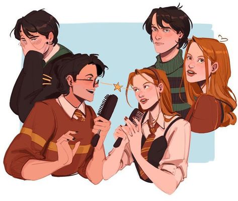 James And Lily, James Sirius Potter, Albus Severus Potter, Harry Potter Next Generation, Lily Potter, Harry Potter Artwork, Potter Art, Harry Potter Cast, Harry Potter Marauders