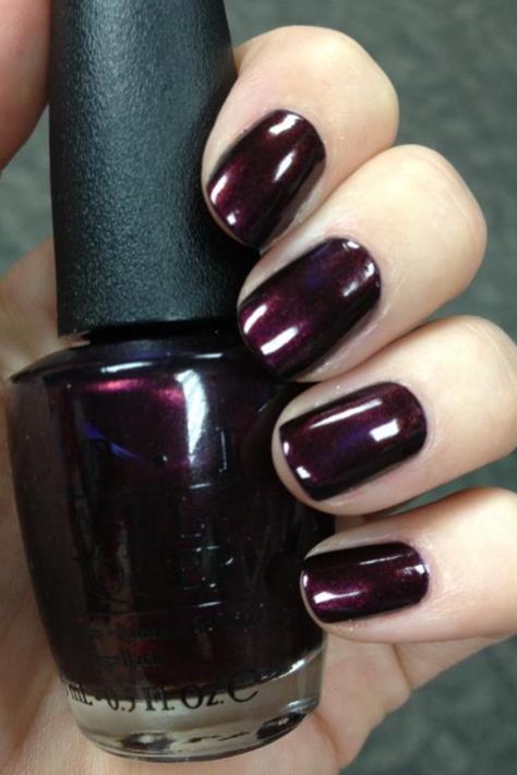 OPI. Aubergine...love it! Unghie Nail Art, Opi Nail Polish, Opi Nail Lacquer, Colorful Nail Designs, Fall Nail Colors, Opi Nails, Manicure E Pedicure, Nail Polishes, Fall Nails