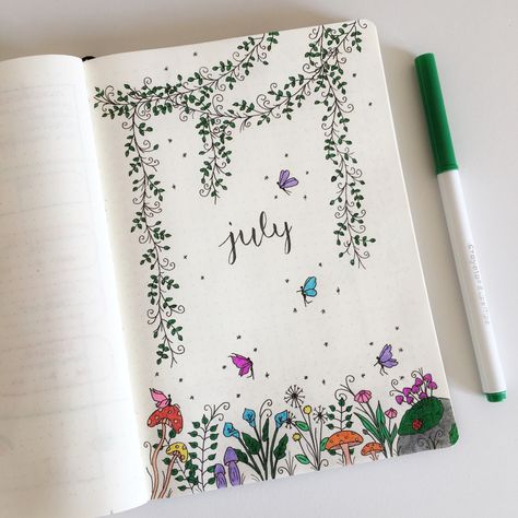 july fairy forest garden bullet journal theme #bujo #bujoideas #bulletjournal #bulletjournaling #bulletjournalideas