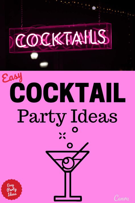 A legendary cocktail party can be easy with these tips for a special night.  | Easy Party Ideas and Games #cocktailparty #partyideas #partygames #easypartyideas Progressive Cocktail Party Ideas, Cocktail Party Games Entertaining, Cocktail Party Game Ideas, Cocktail Party Decorations Night, Cocktail Party Games, Birthday Cocktail Party, Easy Party Ideas, Decade Party, Party Design Ideas