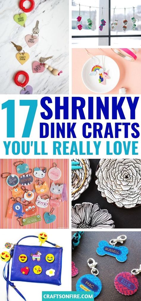 Love shrinky dinks? Then you HAVE to see these amazing shrinky dink crafts. There are so many fun and creative things to make like necklaces, keychains, ring dishes, nametags and more! Diy Shrinky Dink, Creative Things To Make, Shrinky Dink Art, Shrinky Dink Crafts, Shrinky Dink Jewelry, Crafts For Teens To Make, Shrink Art, Shrinky Dink, Ring Dishes