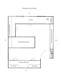 Sewing Studio Layout, Sewing Room Layout, Craft Room Layout, Sewing Studio Space, Sewing Room Inspiration, Studio Layout, Sewing Room Storage, Sewing Spaces, Sewing Room Design