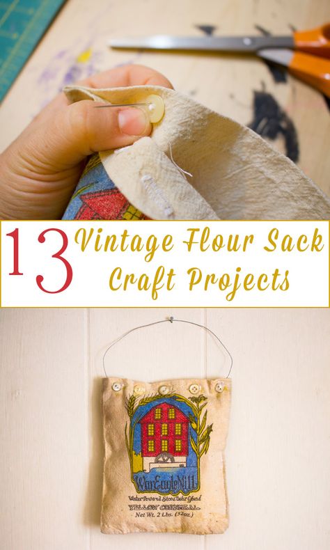 Vintage Feed Sacks Ideas, Flour Sack Projects, Old Feed Sacks Ideas, Crafts With Flour, Vintage Flour Sack Ideas, Feed Sacks Ideas, Dough Recipe For Ornaments, Salt Dough Recipe For Ornaments, Flour Sack Crafts