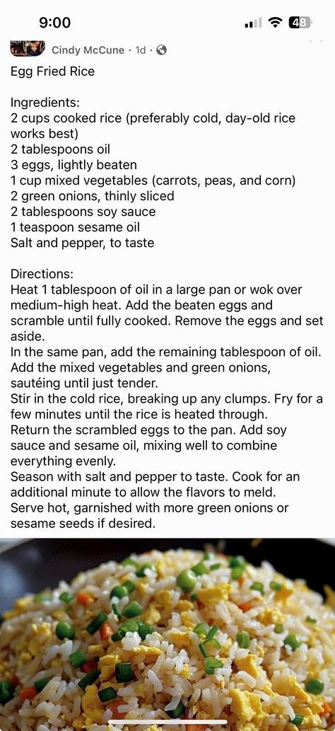 Looking for a hassle-free dinner option that doesn't skimp on flavor? This quick and easy egg fried rice recipe is your go-to solution for busy weeknights. Perfectly seasoned and packed with veggies, it's a delicious way to use up leftover rice and satisfy your cravings in no time. Whether you're a kitchen novice or a seasoned cook, this dish comes together in under 20 minutes, making it ideal for those hectic evenings. Enjoy a comforting meal without the fuss and treat yourself to a homemade favorite that everyone will love. Easy Egg Fried Rice, Egg Fried Rice Recipe, Egg Fried Rice, Leftover Rice, Rice Ingredients, Easy Eggs, Fried Rice Recipe, Dinner Options, Mixed Vegetables