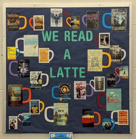 Reading Bulletin Boards High School, Books Make Life Colorful Bulletin Board, May Library Bulletin Boards, Book Bulletin Boards Elementary, Library Bulletin Board Ideas Librarians, Book Theme Classroom Door, May Book Displays, Reading Month Bulletin Board Ideas, August Library Displays