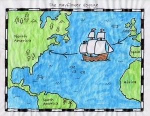 Mayflower Map Mayflower Art, Map Art Projects, Thanksgiving Drawings, Lego Advent Calendar, The Mayflower, Homeschool Social Studies, Map Skills, Art Projects For Kids, Thanksgiving Coloring Pages