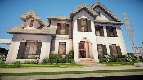 Minecraft Neighborhood, Minecraft Suburban House, Modern Minecraft Houses, Minecraft Mansion, Minecraft Houses Blueprints, Minecraft Structures, Minecraft House Plans, Minecraft Modern, Easy Minecraft Houses