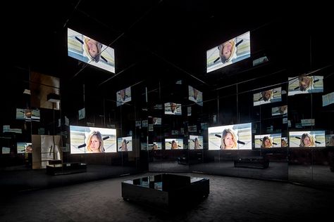 monumental doug aitken survey opens at MOCA, los angeles Doug Aitken, Nam June Paik, Los Angeles Museum, Mirror Installation, Principles Of Design, Mirror Interior, Video Installation, Silver Lights, Museum Of Contemporary Art