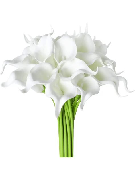 20pcs Real Touch Long Stem White Calla Lily Fake Flowers For Wedding Bouquet, Office And Home Decor - Vibrant Color And Lush Texture For Elegant ArrangementsI discovered amazing products on SHEIN.com, come check them out! Flowers For Wedding Bouquet, Fake Flowers For Wedding, White Calla Lily, Flowers For Wedding, Surprise Engagement, Wedding Week, Proposal Engagement, Week 5, Calla Lily